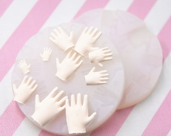 Super Kleine Handform, Ultraleichter Ton Basteln Handform, Silikonform für Mann und Frau, Hand Silikonform, weicher Ton Form, Bjd Zubehör Form