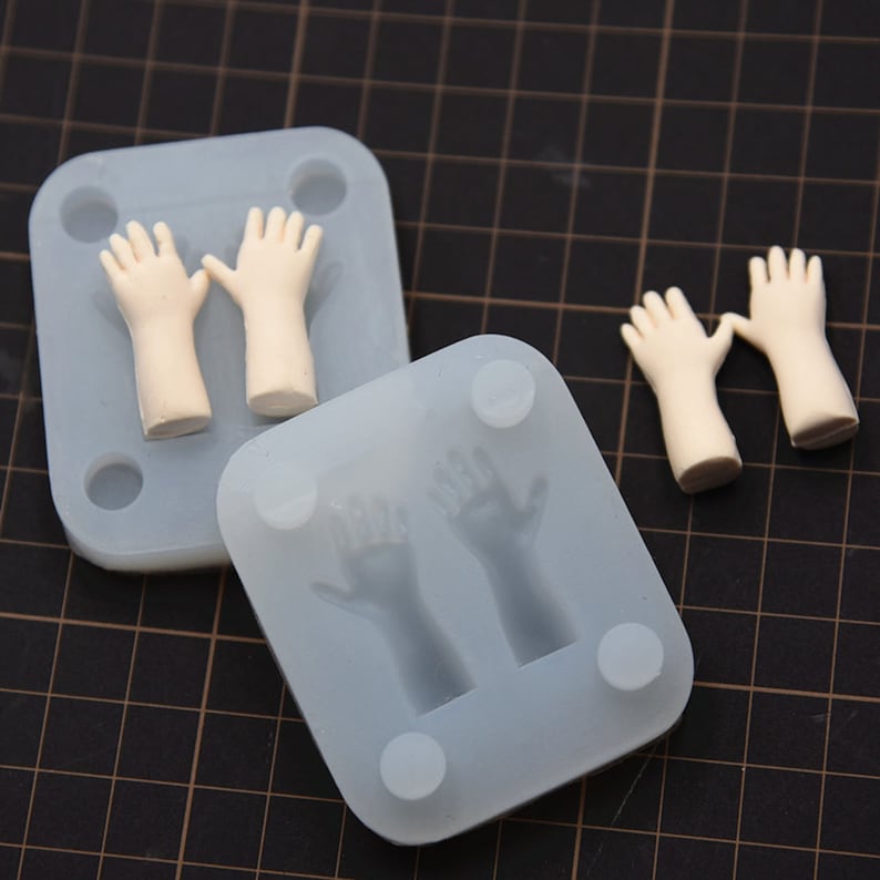 Sticky Hand Mold Ultra-light Clay Hand Mold, Mini Palm Mold, Q Version Hand Mold, Doll ...