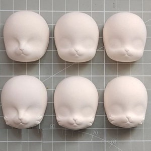 Doll Face Mold, Animal Face Clay Mold, Handmade 4cm Face Mold, Q Version Face Mold, Ultra-light Clay DIY Mold,Back of the Head Mold,Face Set