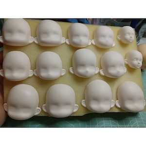 Moule pour visage en argile Q-version, moule pour visage en argile de poterie douce, moule pour visage en argile ultra-léger en plastique de pierre, moule en silicone, moule pour visage rond, moule fait à la main