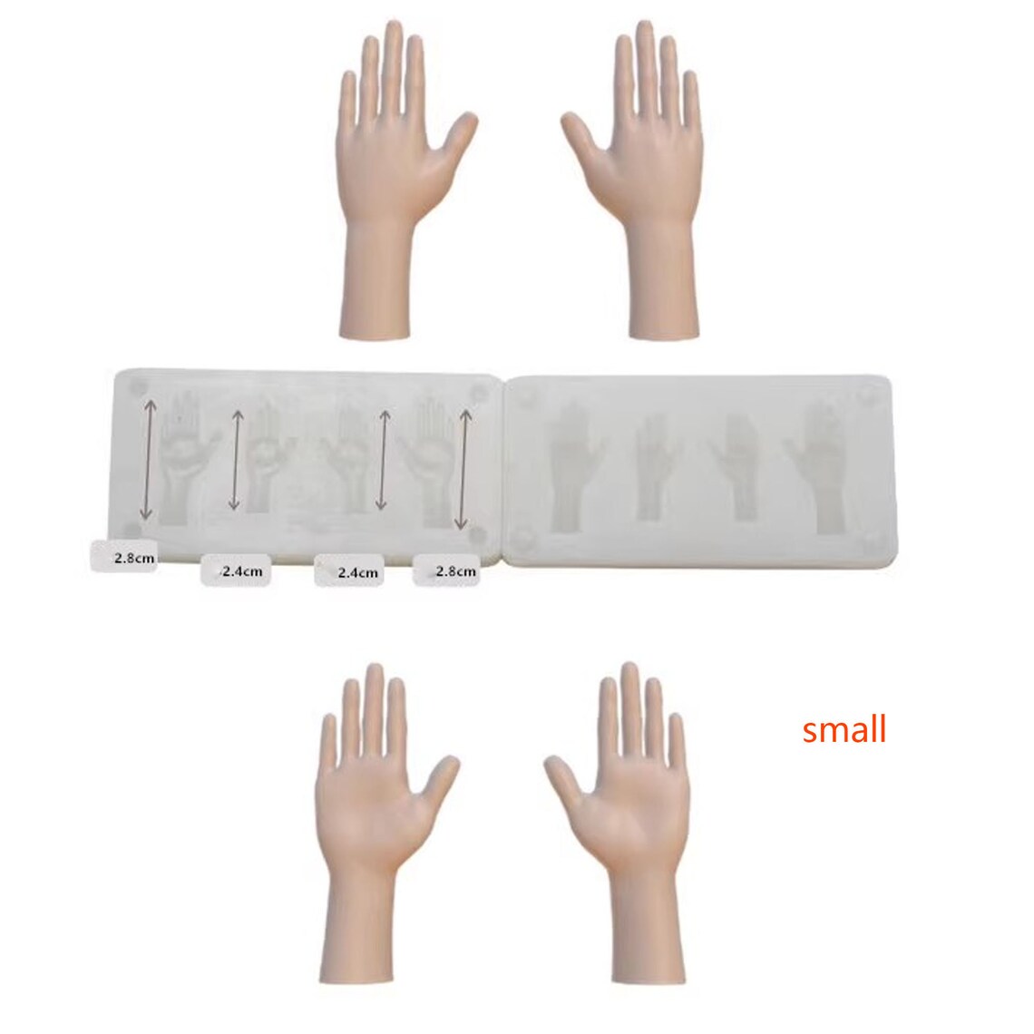 Silicone Doll Hand Mold, Ultra-light Clay Tools, Diy Proportional Hand ...