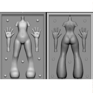 Ultra-Light Clay Molds, Doll Body Molds, Soft Clay Clay Mold Accessories, Big-Foot Doll Molds,Silicone Doll Molds,Complete Set Of Doll Molds