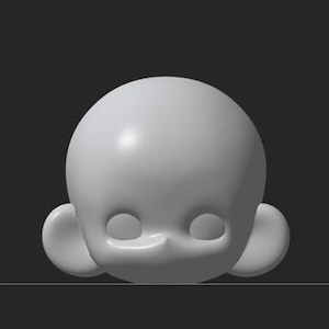 Q Face Mold, Super Light Clay Mold, Cute Cartoon Face Mold, Bjd Doll Face Mold, Handgemaakte cadeauvorm voor vrienden, 4,1 cm siliconen gezichtsvorm