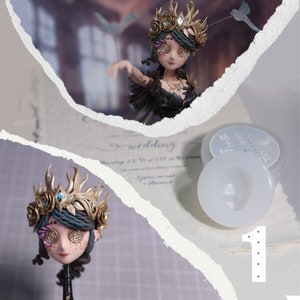 Moule de visage en argile ultra-léger, adapté à l’argile douce, forme de visage bidimensionnelle universelle, moule de visage en silicone, moule de poupée de visage, artisanat fait à la main en argile