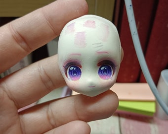 Molde de cara de muñeca súper lindo, molde de cara de muñeca Kawaii, molde corporal, molde de arcilla súper ligera, molde de cara linda, molde de cara versión Q
