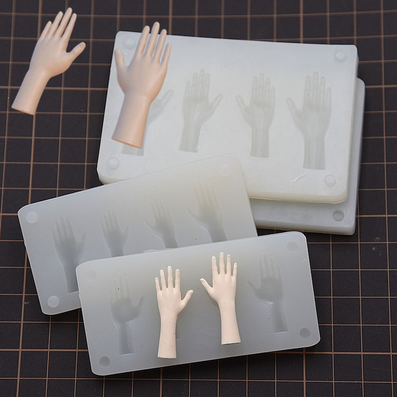 Silicone Doll Hand Mold, Ultra-light Clay Tools, Diy Proportional Hand ...