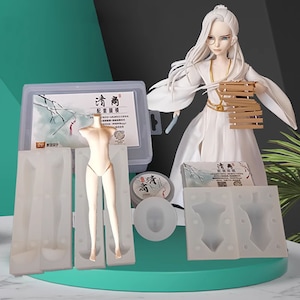 A Complete Set of Body Molds, Male Face Molds, Male Leg Molds, Boy Body Molds, Handsome Face Molds, Ultra-light Clay Silicone Molds