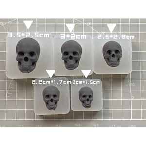 Stampo in silicone teschio, stampo teschio di argilla, stampo viso in argilla ultraleggero, stampo viso 3cm, stampo viso fatto a mano, stampo viso 2cm, regali fatti a mano