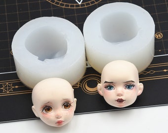 Human Face Mold, Cute Face Mold, DIY Doll Face Mold, Face Silicone Mold, Face Mould, Polymer Clay Molds, Resin Face Molds, Doll Faces Mold