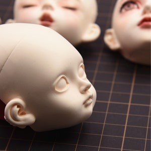 Bid Doll Face Mold, High Nose Face Mold, Big Eyes Face Mold, Clay Silicone Face Mold, Cute Face Mold, Cartoon Face Mold