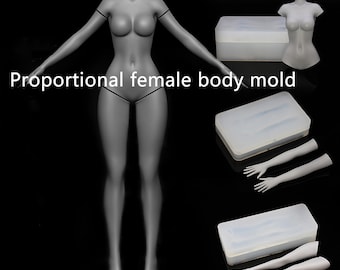 Modello di Corpo Femminile Proporzionale Universale per Principianti, Stampo per Corpo Anime Fatto a Mano in Argilla Ultraleggera in Silicone, Stampo per Corpo Creativo Fatto a Mano