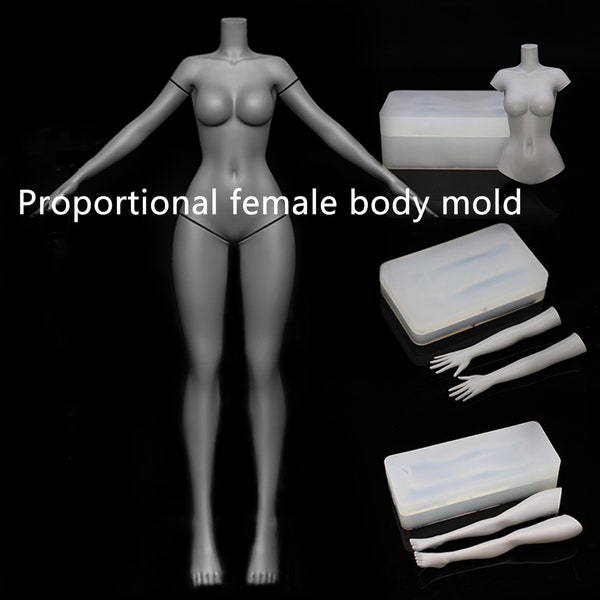 Universal Proportional Female Body Model For Beginners, Silicone Ultra-light Clay Hand-made Anime Body Mold, Handmade Creative Body Mold