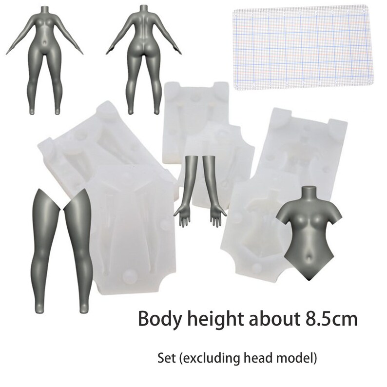 Complete Set of Clay Molds, Female Body Molds, Super Light Clay Molds ...