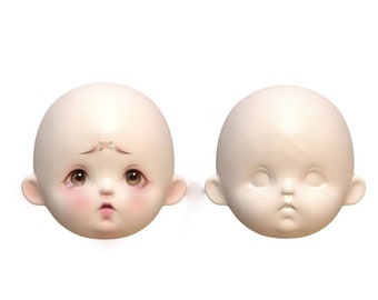 Molde de arcilla para cara ancha, molde de arcilla para cara triste, molde de arcilla para cara haciendo pucheros, molde de arcilla para cara feliz, molde de arcilla ultraligero para cara, molde para cara BJD