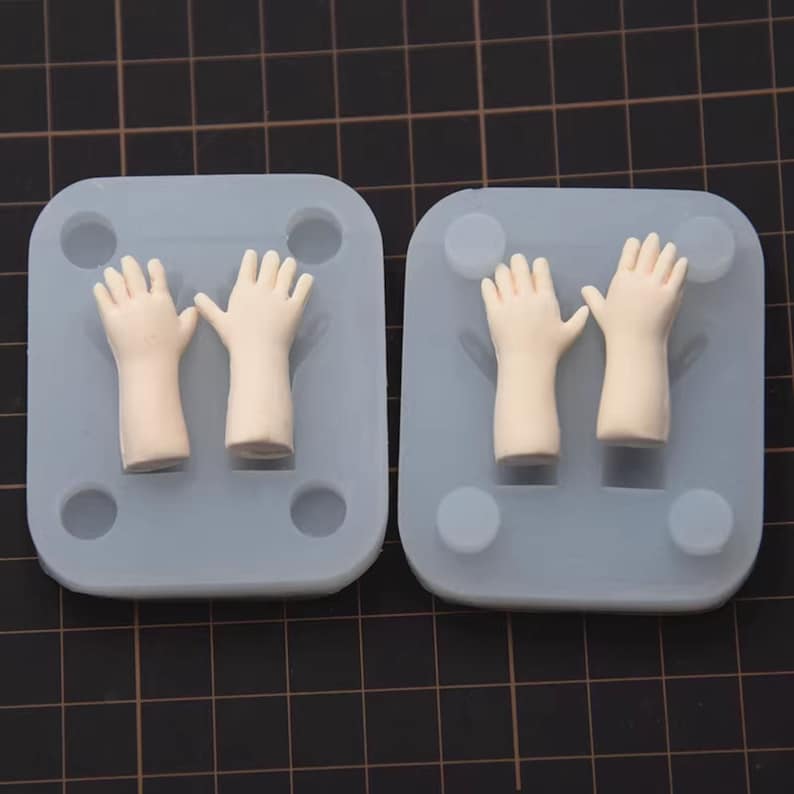 Sticky Hand Mold Ultra-light Clay Hand Mold, Mini Palm Mold, Q Version Hand Mold, Doll ...
