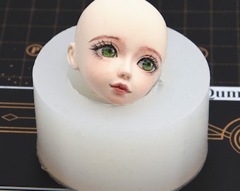 Clay Mini Big Eye Face Mold, Silicone Face Mold, Face Animation Cartoon Mold, BJD Doll Face Mold, Manual Character Mold