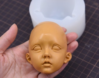 Handgemachte Bjd Ob11 Gesichtsform, ultraleichter Ton, männliche Gott Silikongesichtsform, Universalgesicht, mikrorealistisches männliches Gesicht