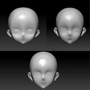 Doll Face Clay Molds,Pointy Face Molds,Kids Face Molds,Super Clear Clay Molds,Super Light Clay Molds,Boy Face Molds,Girl Face Molds