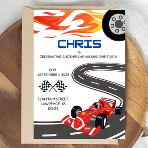 F1 I Racing I Formula 1 Birthday Party Invitation Instant Download