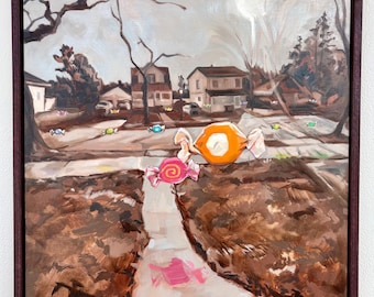 ヴィンテージ キャサリン・ホワイト 絵画 アーティスト サイン入り