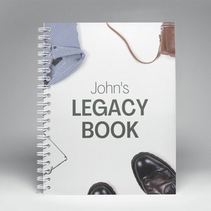 Plantilla editable del libro de memoria de la demencia para hombres para Canva / Tamaño de carta de EE. UU. / Álbum de fotos de Alzheimer / Día del Padre / Descarga instantánea