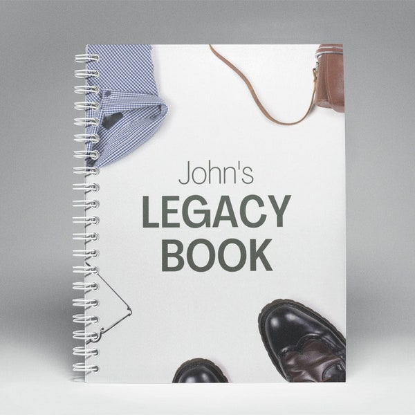 Men's Dementia Memory Book Editable Template for Canva | US Letter Size | Alzheimer's Photo Album | Father's Day | Instant Download
