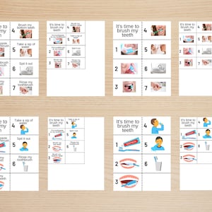 Brushing Teeth Visual Aid | Dementia Wall Sign | Caregiver Aid | Oral Care Sign | Alzheimer&#39;s Hygiene | Autism Visual Schedule | Memory Aid