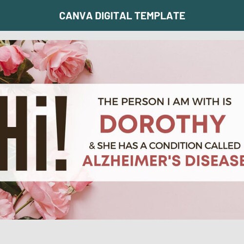 Women's Dementia Memory Book Editable Template for Canva Etsy