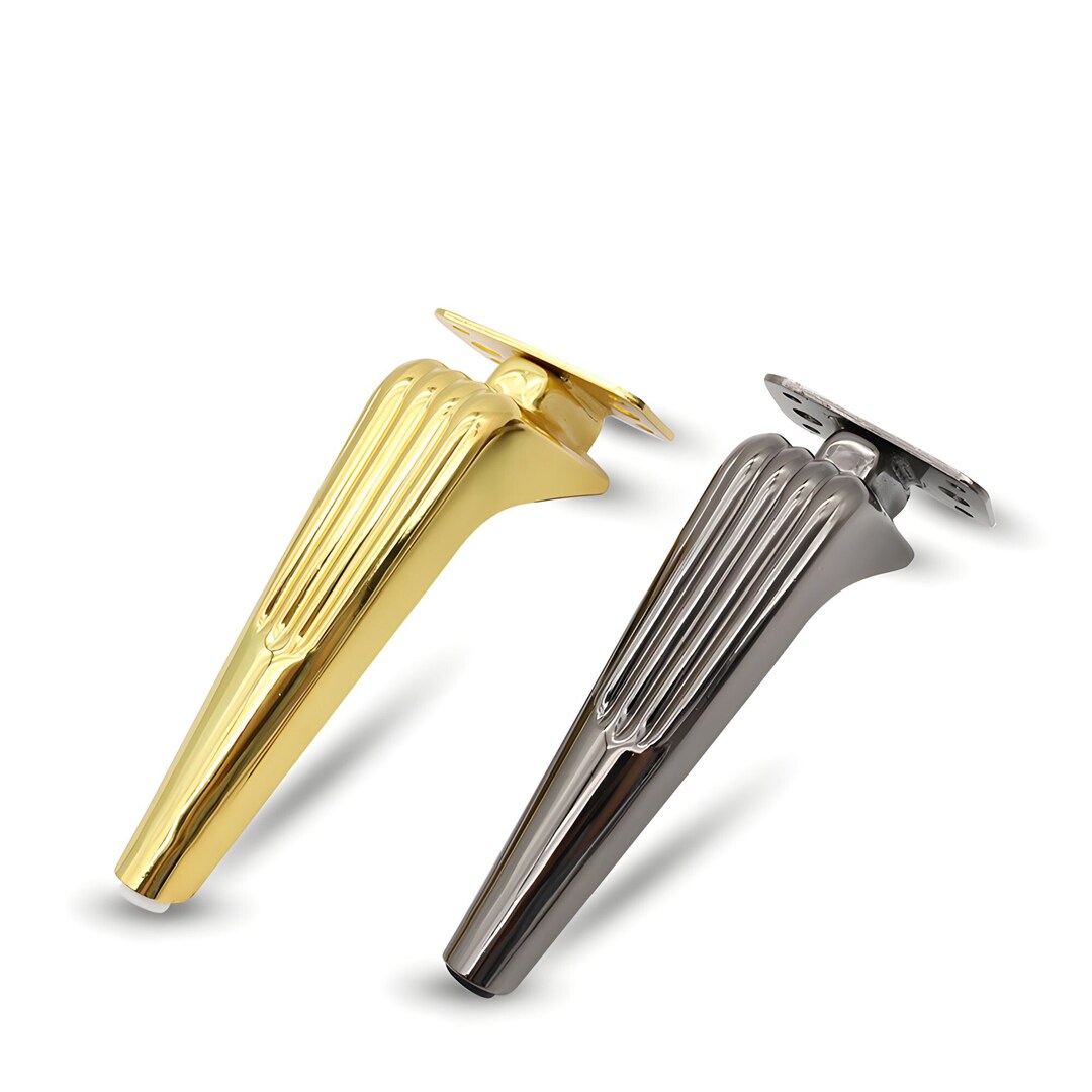 Metal Furniture Legs Set of 4, Modern Office Tapered Steel Furniture