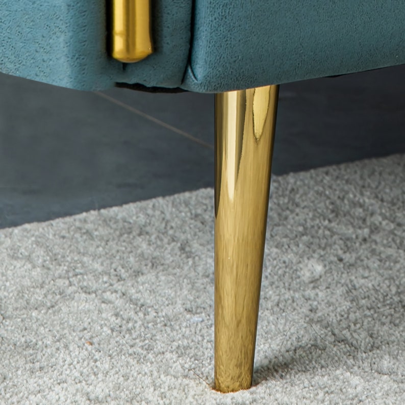 Angled Furniture Legs Set of 4, Brass Furniture Legs, Chrome