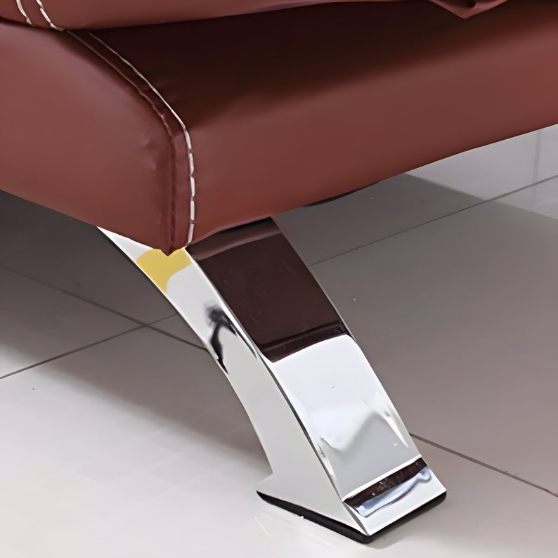 Chrome Angled Legs Set of 4, Sofa Legs, Metal Furniture Legs, Couch