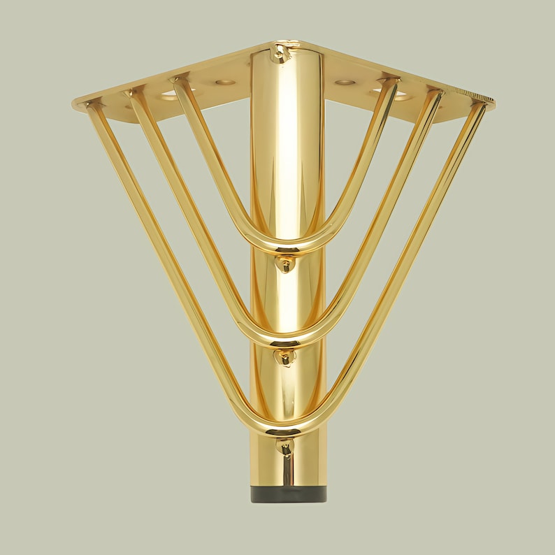 Elegant Furniture Legs Set of 4, Solid Brass Furniture Legs, Sofa Couch