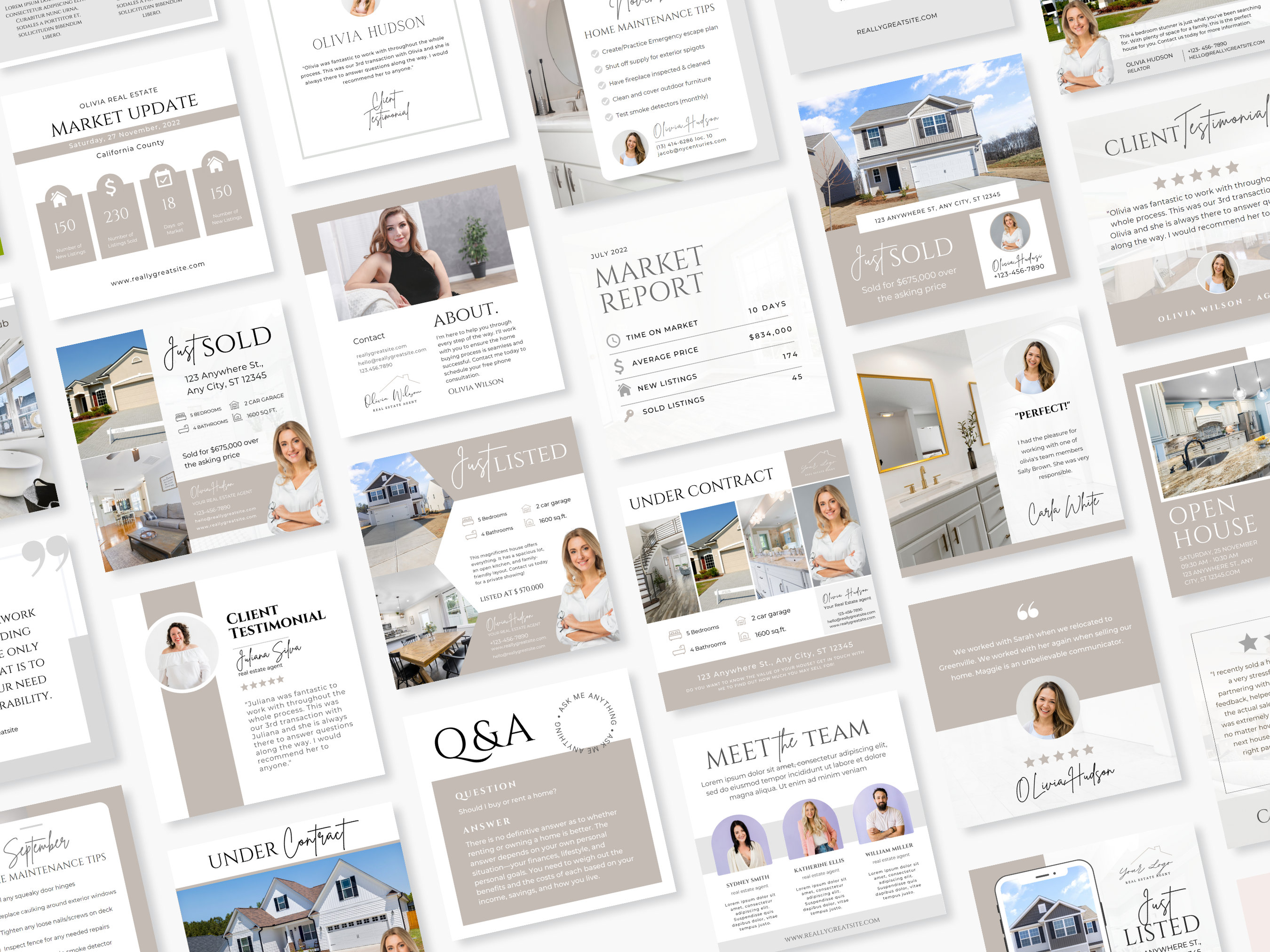 430 Real Estate Instagram Posts Real Estate Social Media Post Templates