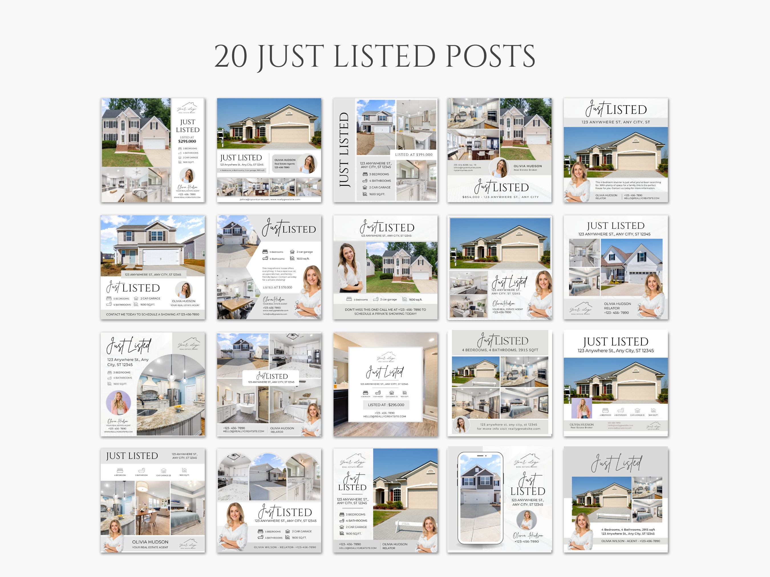 120 Real Estate Social Media Posts | Just Listed, Just Sold, Open House ...