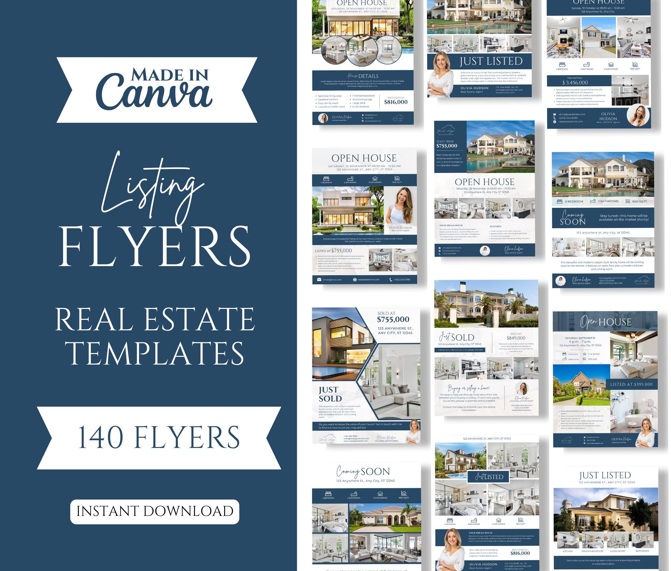 Real Estate Flyer Bundle | 140 Modern Listing Flyers | Realtor ...