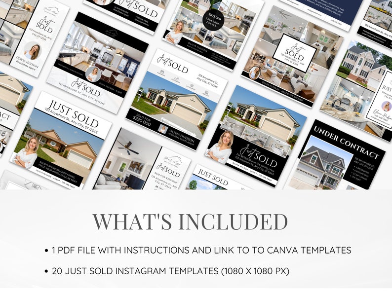 20 Just Sold Social Media Posts | Real Estate Instagram Post Templates ...