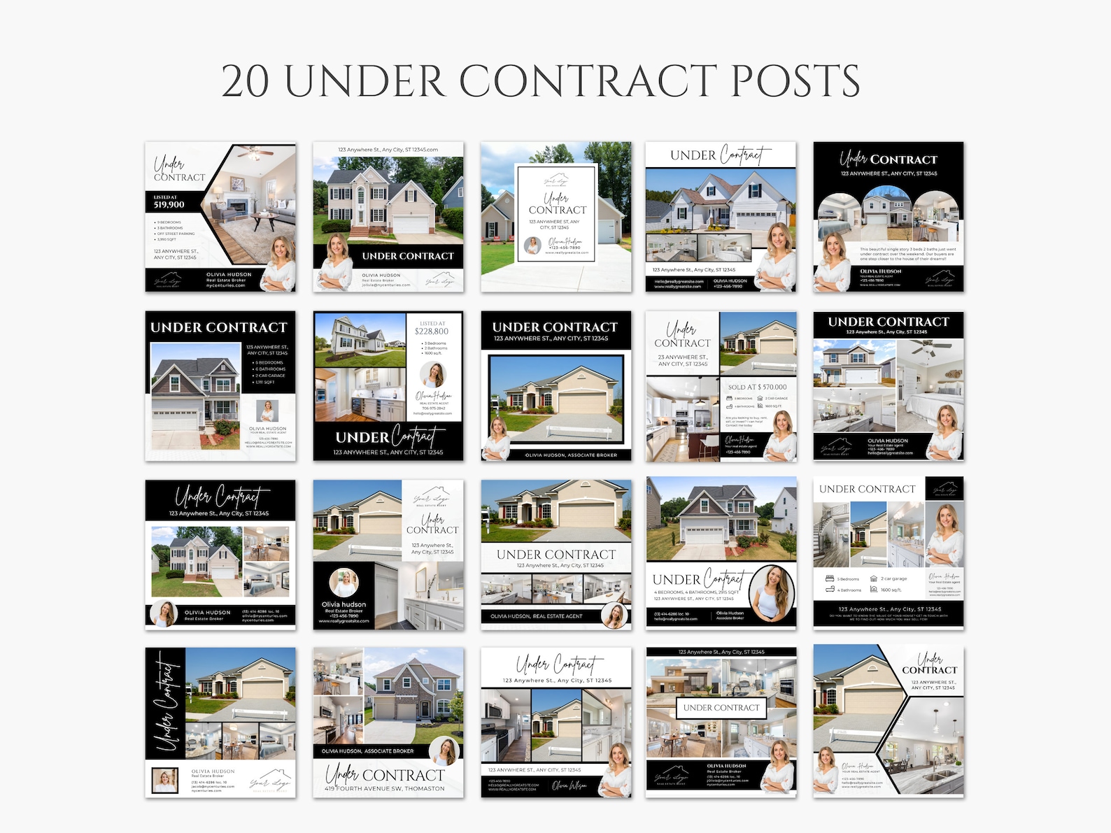 240 Real Estate Social Media Posts | Just Sold Posts | Under Contract ...