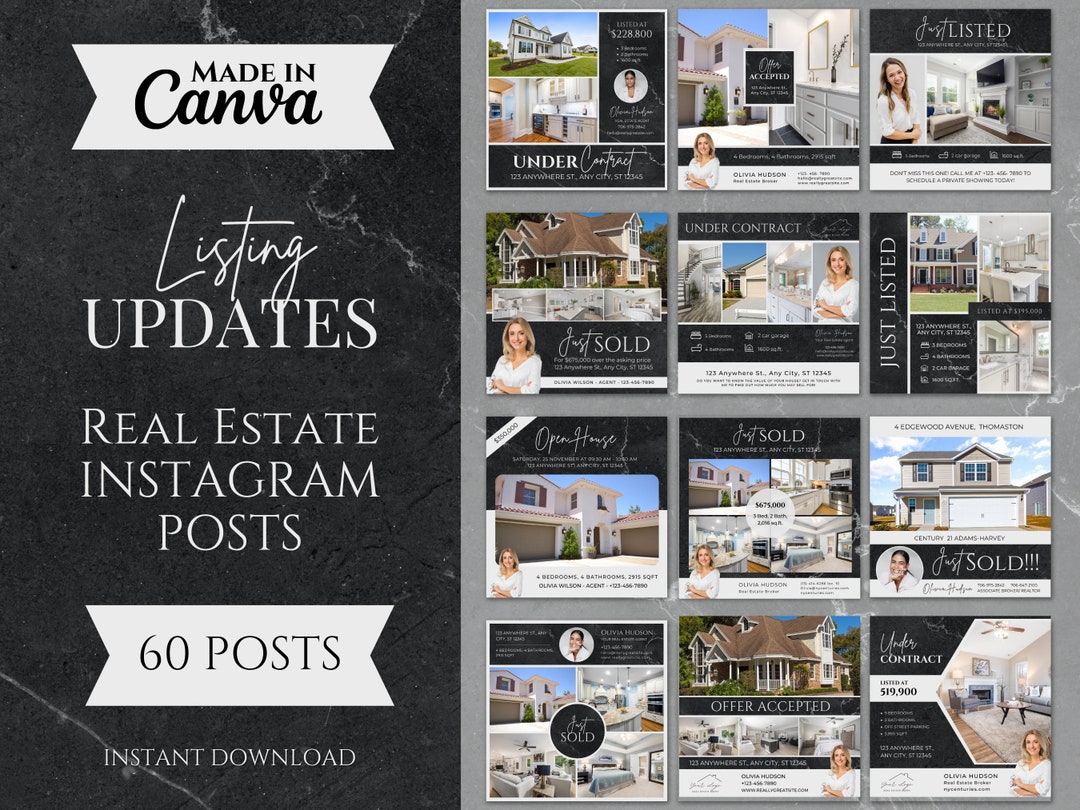 60 Marble Real Estate Social Media Posts | Real Estate Listing Update ...