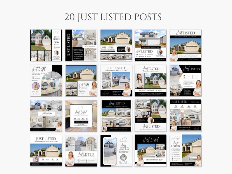 240 Real Estate Social Media Posts | Just Sold Posts | Under Contract ...