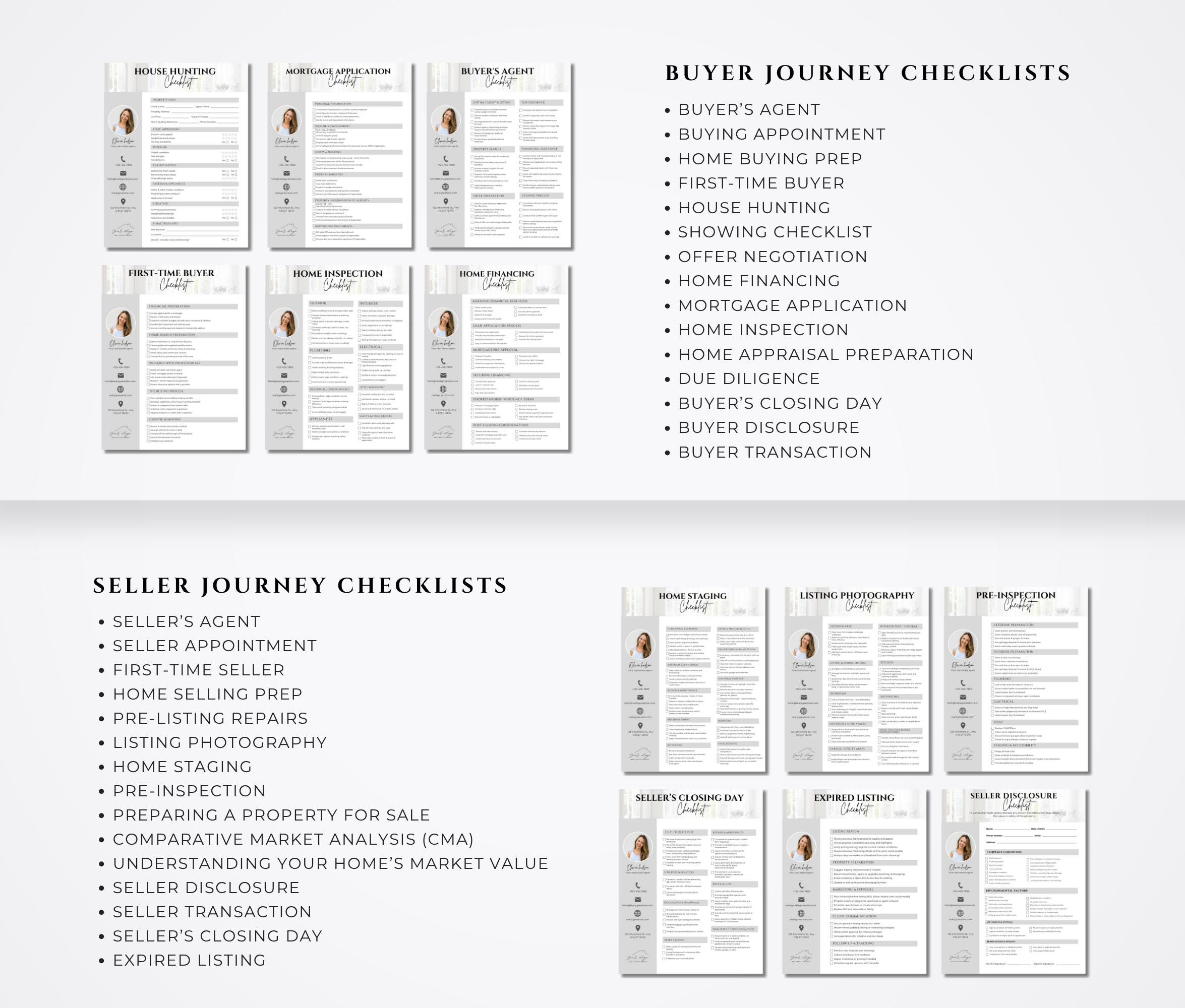 Real Estate Checklist Bundle | Buyer & Seller Templates | Transaction ...
