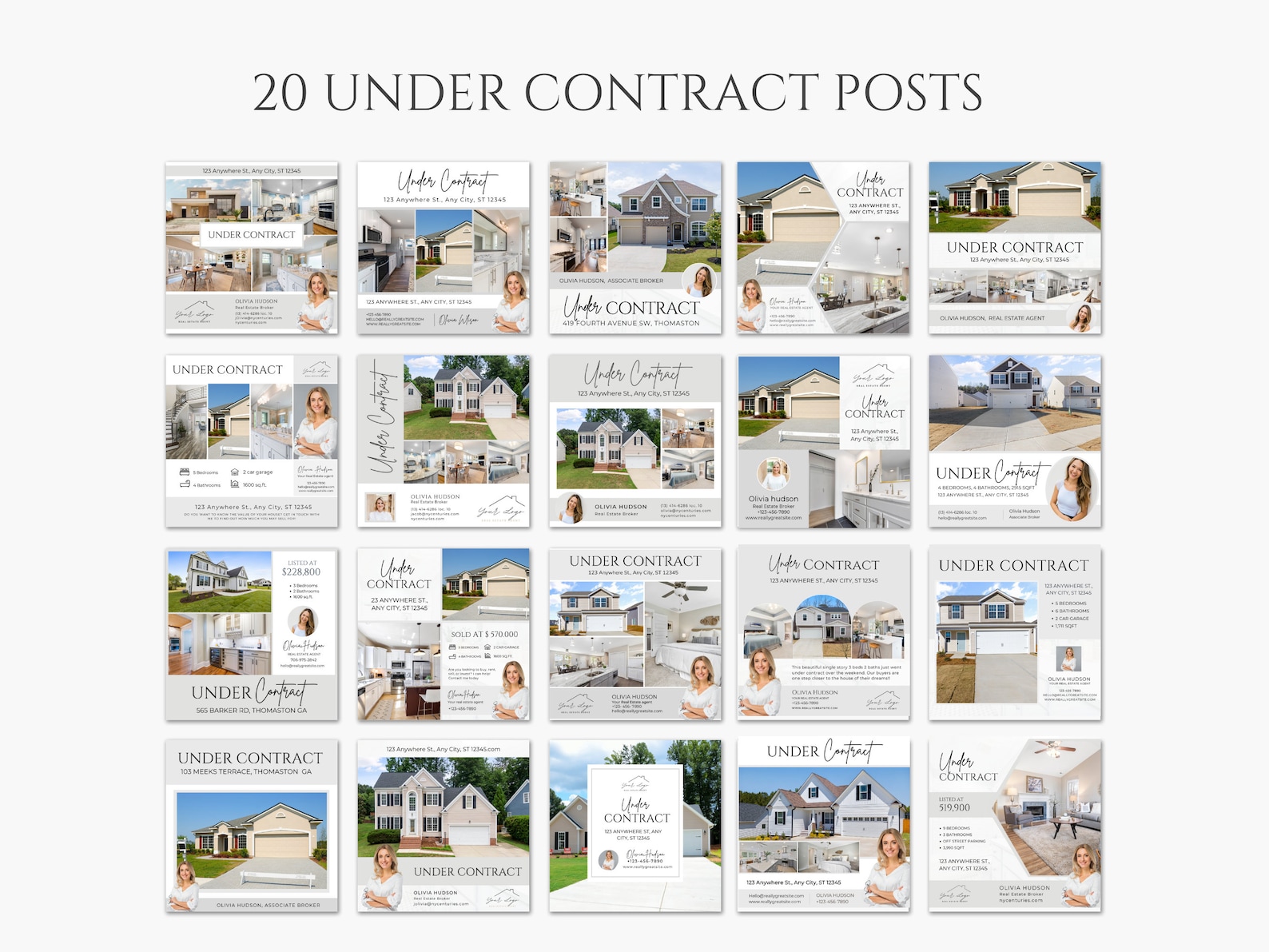 120 Real Estate Social Media Posts | Just Listed, Just Sold, Open House ...