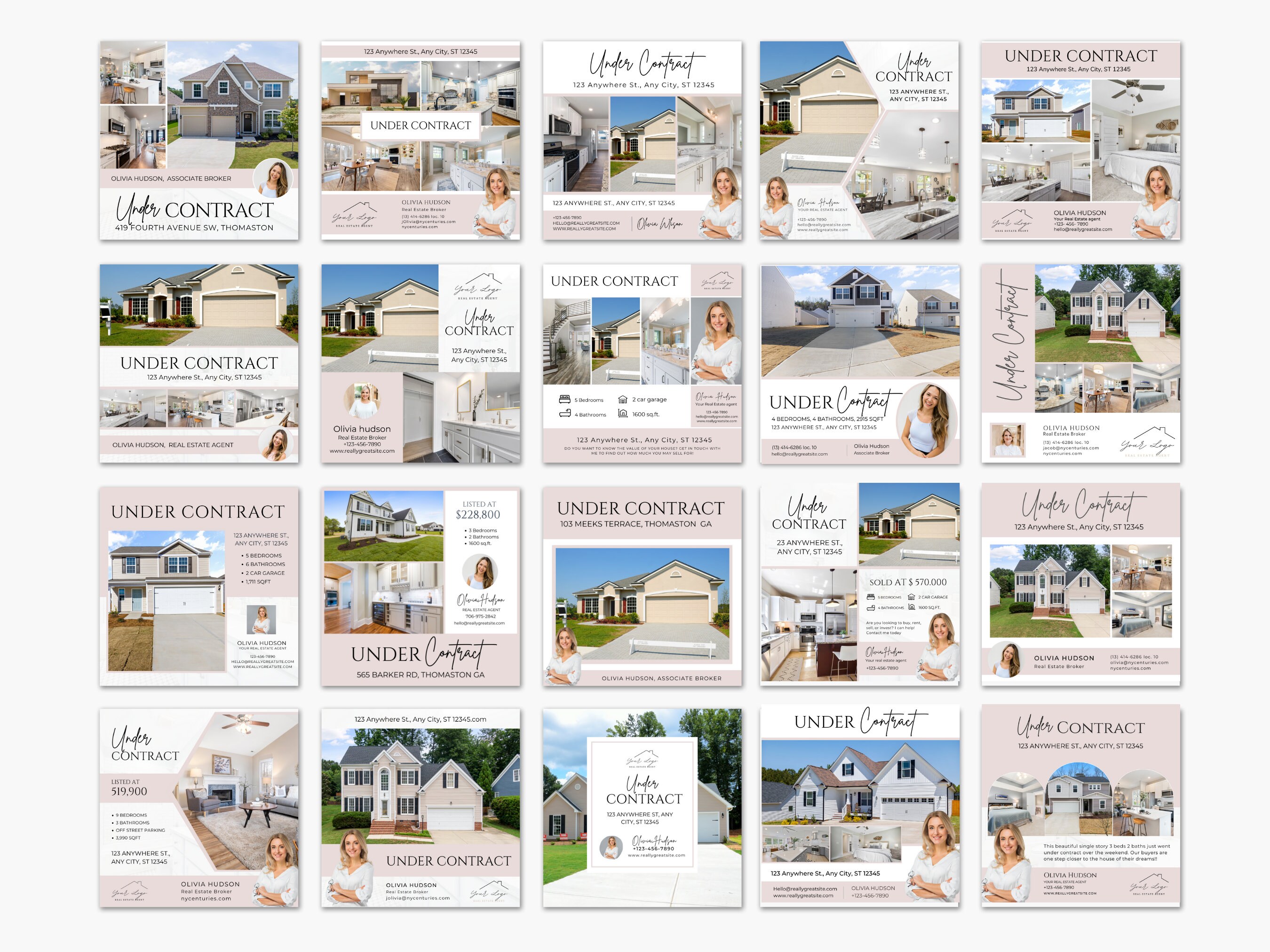 Realtor Under Contract Instagram Posts | Canva Templates (digital ...