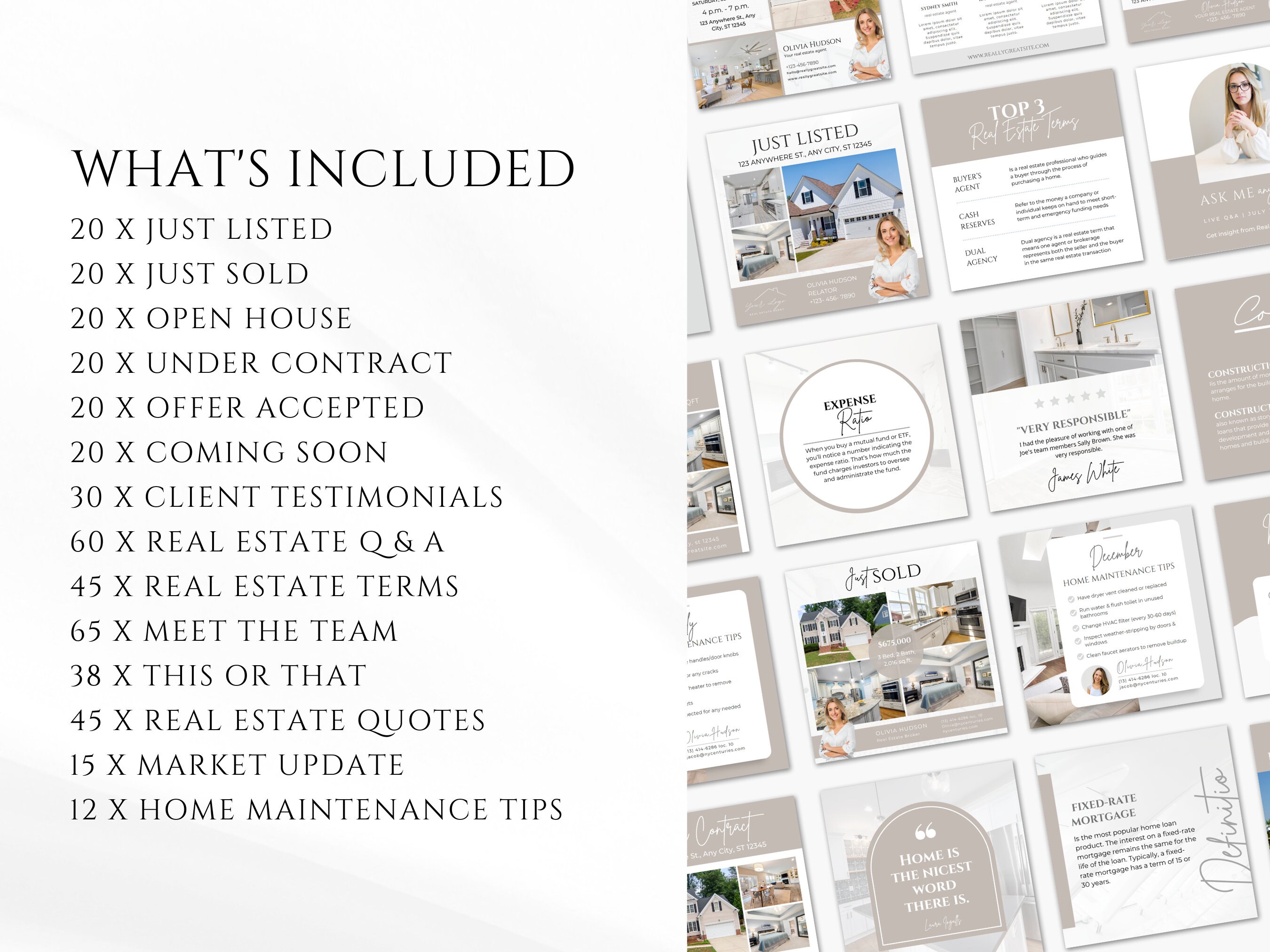 430 Real Estate Instagram Posts Real Estate Social Media Post Templates ...
