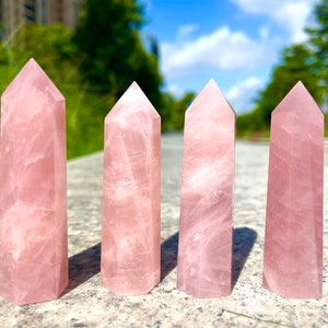 Rose Quartz Tower,Quartz Crystals,Rose Quartz Crystal Tower,Home Decor,Healing Gift for women
