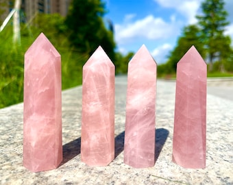 Rose Quartz Tower,Quartz Crystals,Rose Quartz Crystal Tower,Home Decor,Healing Gift for women