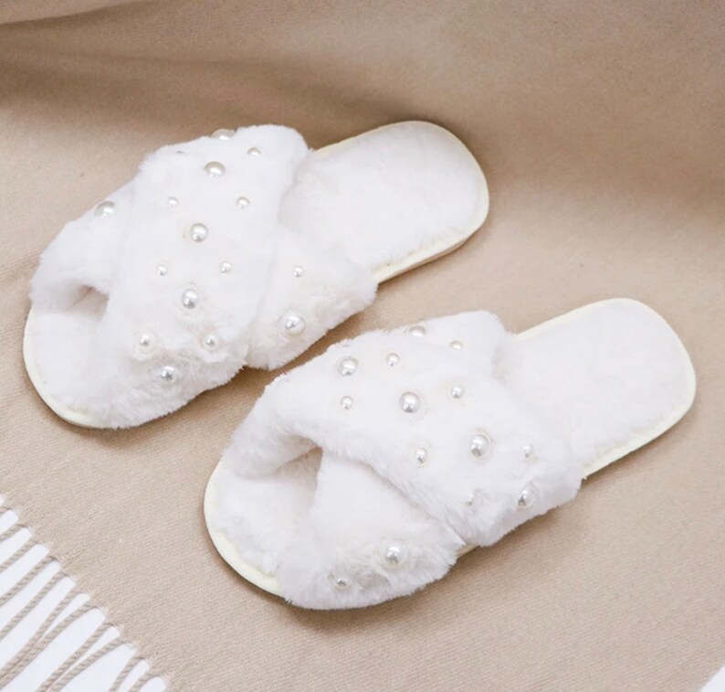 White Pearl Slippers