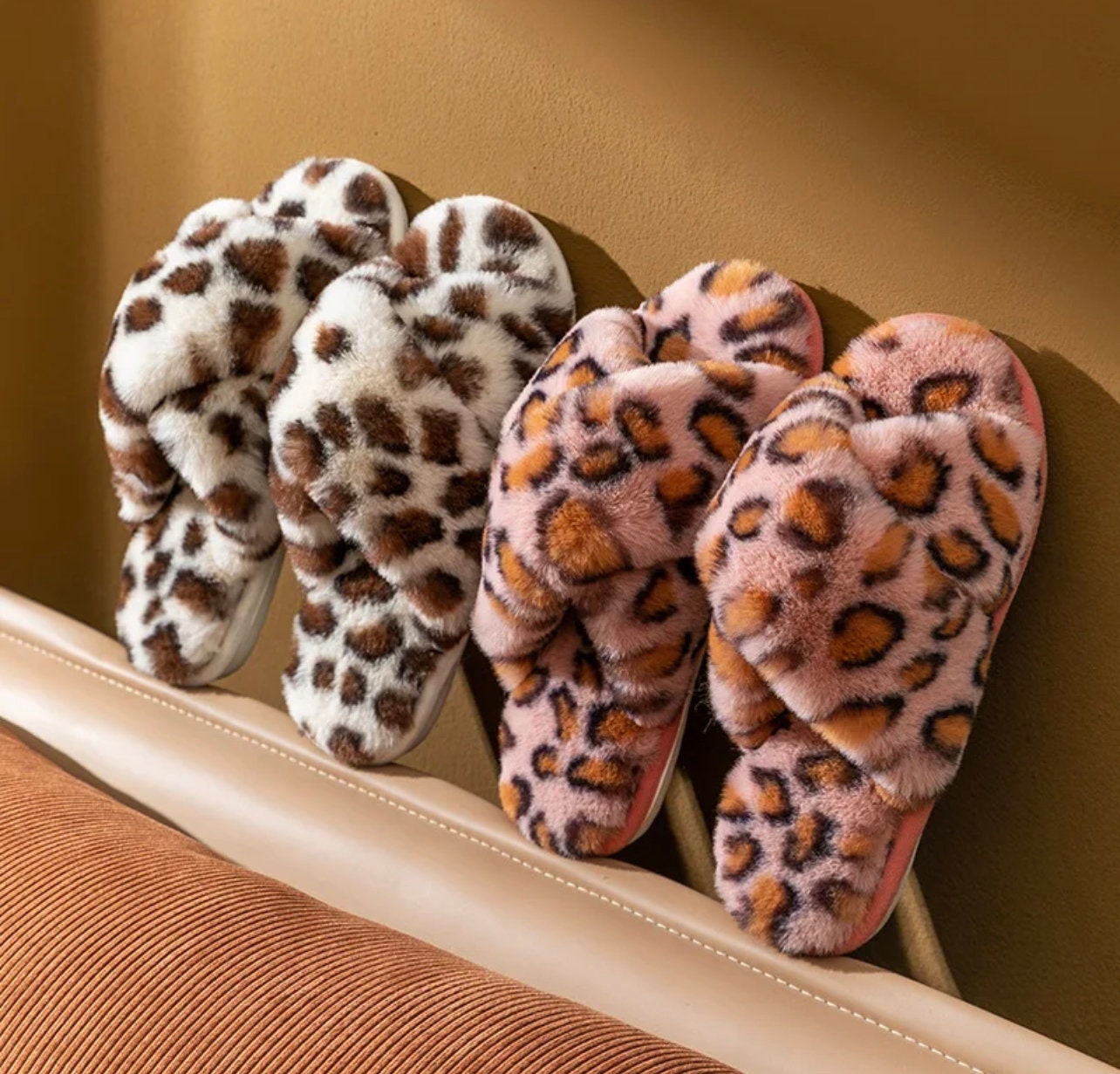 Cheetah slippers Etsy Nederland