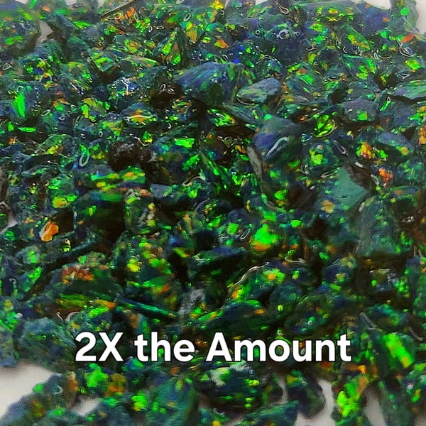 Crushed Opal, 2 grams, Green Flash,