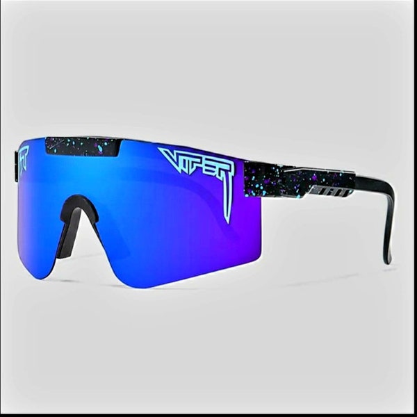 Kids PitViper Sunglasses,(age 8 +) Blk/Blue lens,