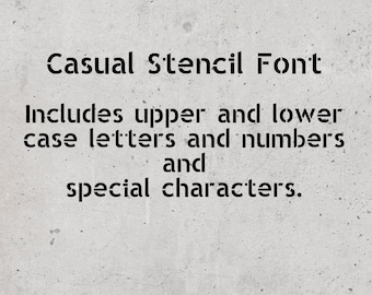 Casual Stencil font